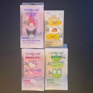 THE CREME SHOP HELLO KITTY MY MELODY GUDETAMA KEROPPI SANRIO HAIR CLIPS SET LOT